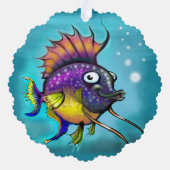 Regenboogvis Ornament Kaart (Achterkant)