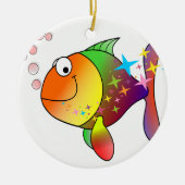 Regenboogvis (vis) keramisch ornament (Voorkant)
