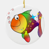 Regenboogvis (vis) keramisch ornament (Achterkant)