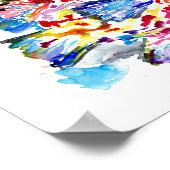 Regenboogvis Waterverf Poster afdrukken (Hoek)