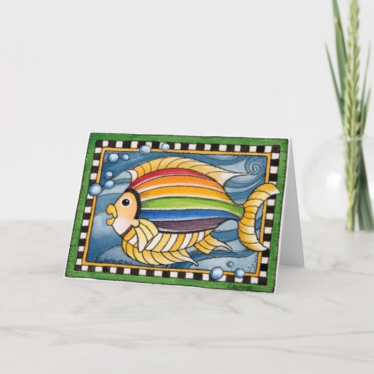 Regenboogvis - Wenskaart Kaart (Voorkant)