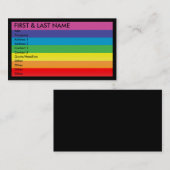 regenboogvisitekaartje. M. Visitekaartje (Voorkant / Achterkant)