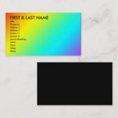 regenboogvisitekaartje. M. Visitekaartje (Voorkant / Achterkant)