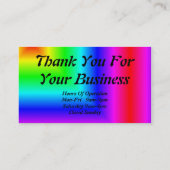 RegenboogVisitekaartje Visitekaartje (Achterkant)