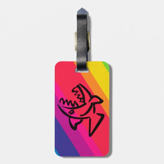 Regenboogvissen Bagagelabel (Achterkant verticaal)