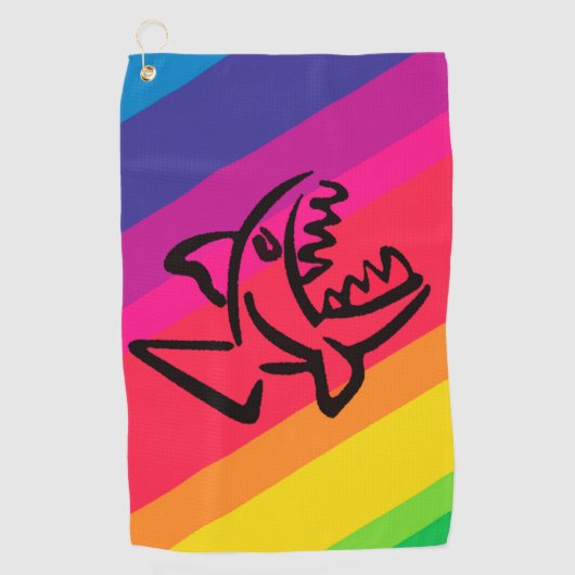 Regenboogvissen Golfhanddoek (Voorkant)