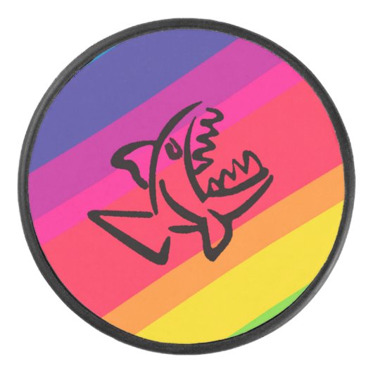 Regenboogvissen Hockey Puck (Voorkant)