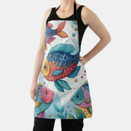 Regenboogvissen in het onderwater schort