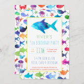 Regenboogvissen onder de Zee "Birthday" Kaart (Voorkant / Achterkant)