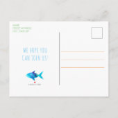 Regenboogvissen onder de Zee "Birthday" Uitnodiging Briefkaart (Achterkant)