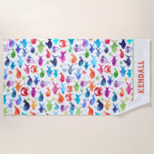 Regenboogvissen onder het Zee Kinder Strandlaken (Voorkant)