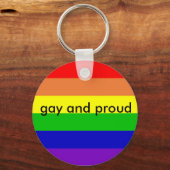 regenboogvlag_1024_768, homo en trots sleutelhanger (Voorkant)