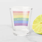 Regenboogvlag, aangepast shotglass shot glas (Achterkant)