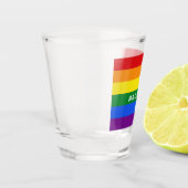 Regenboogvlag, aangepast shotglass shot glas (Links)
