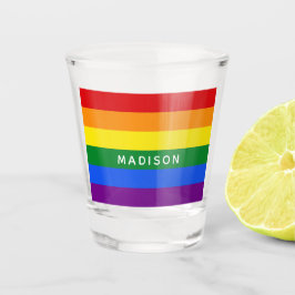 Regenboogvlag, aangepast shotglass shot glas