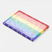 Regenboogvlag aangepaste naam regenboogstrepen LGB Post-it® Notes (Schuin)