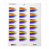 Regenboogvlag Adresetiketten Etiket (Full Sheet)