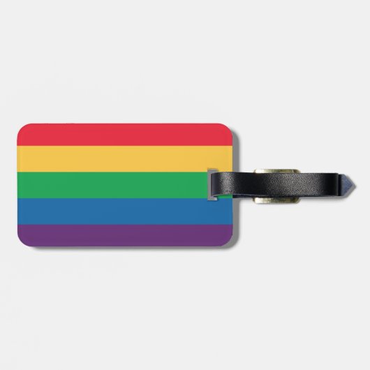 Regenboogvlag Bagagelabel (Achterkant horizontaal)