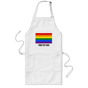 Regenboogvlag BBQ apron voor mannen en vrouwen Lang Schort