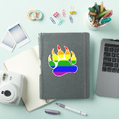 Regenboogvlag Beerpoot Sticker (iPad Cover)