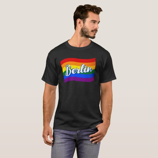 Regenboogvlag Berlijn Duitse Gay Pride LGBT LGBTQ T-shirt (Voorkant volledig)