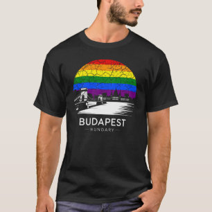 Regenboogvlag Boedapest Hongarije T-shirt
