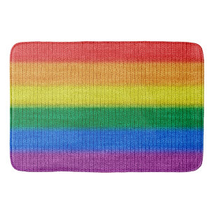 Regenboogvlag breinstaven naadloos patroon badmat