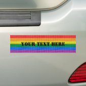 Regenboogvlag breinstaven naadloos patroon bumpersticker (Op auto)