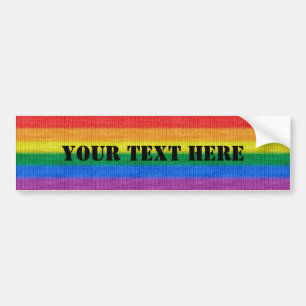 Regenboogvlag breinstaven naadloos patroon bumpersticker