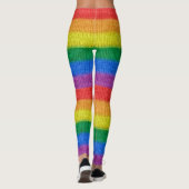 Regenboogvlag breinstaven naadloos patroon leggings (Achterkant)