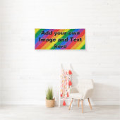 Regenboogvlag breinstaven naadloos patroon spandoek (Insitu)