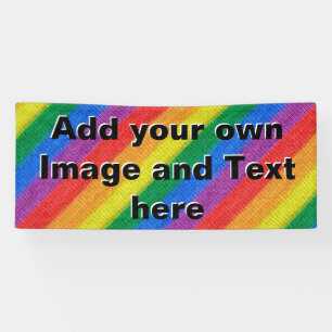 Regenboogvlag breinstaven naadloos patroon spandoek