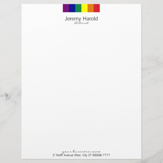 Regenboogvlag Briefhoofd Ontwerp (Voorkant)
