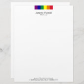 Regenboogvlag Briefhoofd Ontwerp (Voorkant / Achterkant)
