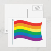 Regenboogvlag Briefkaart (Voorkant / Achterkant)