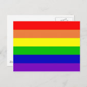 Regenboogvlag Briefkaart (Voorkant / Achterkant)