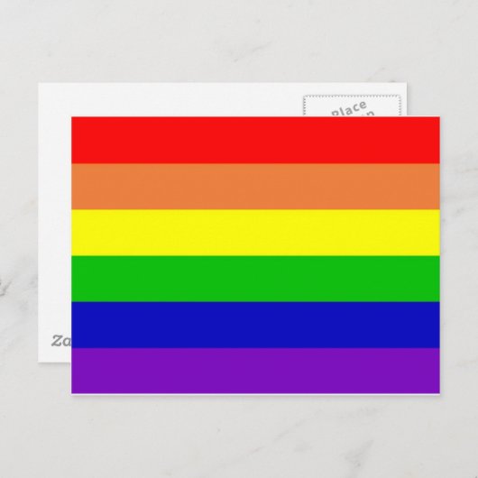 Regenboogvlag Briefkaart (Voorkant / Achterkant)