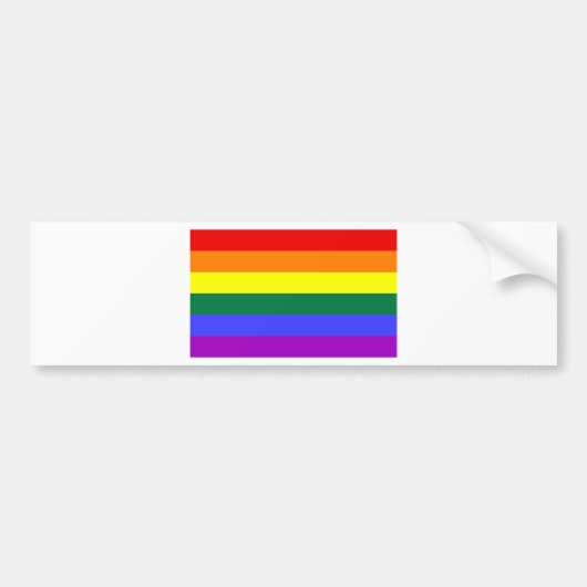 Regenboogvlag Bumpersticker (Voorkant)