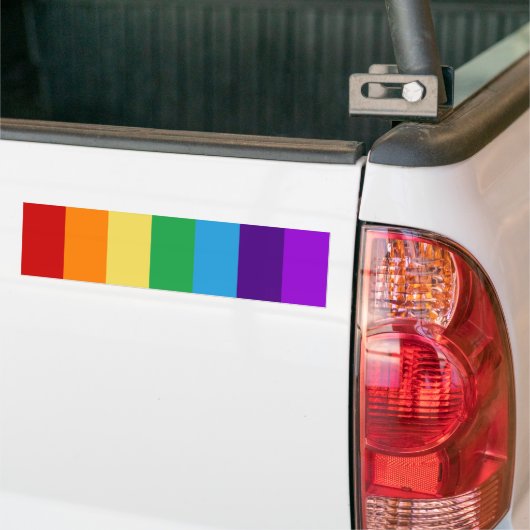 Regenboogvlag Bumpersticker (Op Truck)