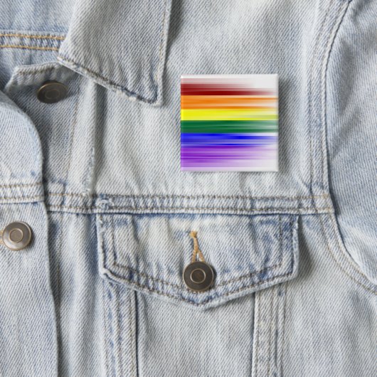 Regenboogvlag Buttonnen Vierkante Button 5,1 Cm (In situ)