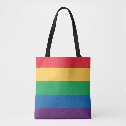 Regenboogvlag Canvas tas (Voorkant)