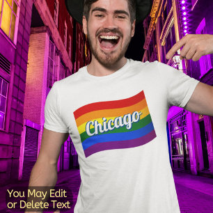 Regenboogvlag Chicago Gay Pride LGBT LGBTQ T-shirt