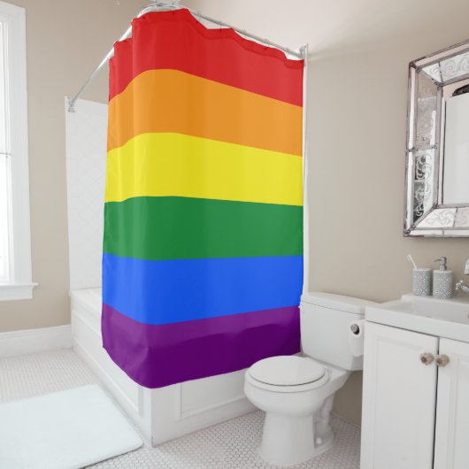 Regenboogvlag Douchegordijn (In situ)
