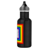 REGENBOOGVLAG FRAME + jouw teken of afbeelding Waterfles (Rechts)