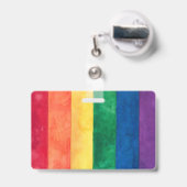 Regenboogvlag Gay Pride Badge (Achterkant met uittrekbare clip)