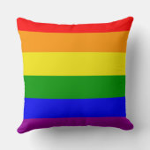 Regenboogvlag Gay Pride Kleuren Kussen (Achterkant)