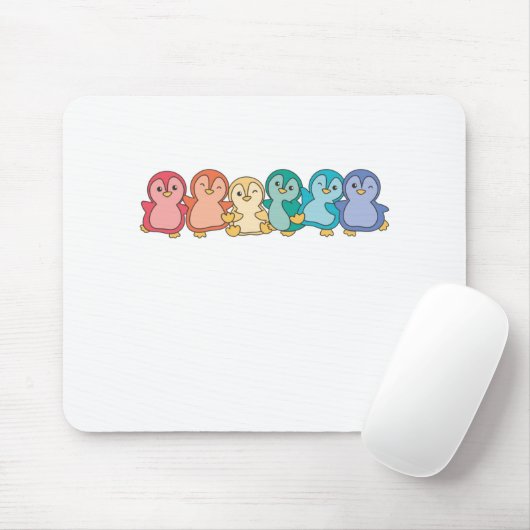 Regenboogvlag Gay Pride Lgbtq Penguin Cute Penguin Muismat (Met muis)