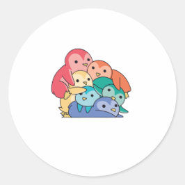 Regenboogvlag Gay Pride Lgbtq Penguin Cute Penguin Ronde Sticker