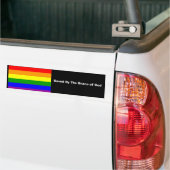 Regenboogvlag, gered door de Hoogheid van God Bumpersticker (Op Truck)