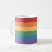 Regenboogvlag Geweven Koffiemok (Voorkant links)
